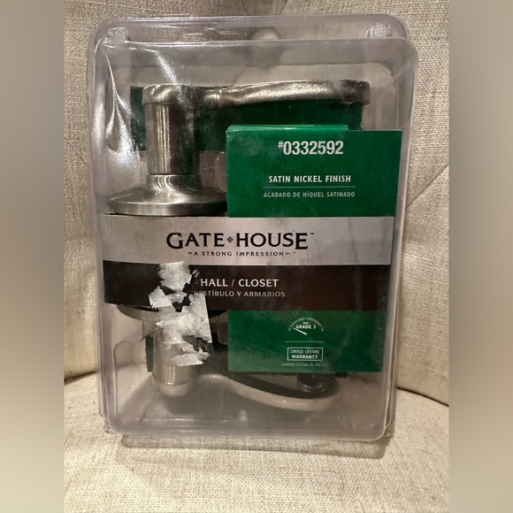 Gate House Hall/Closet Passage Door Lever Swirl Satin Nickel Finish Handle NEW - Picture 1 of 2